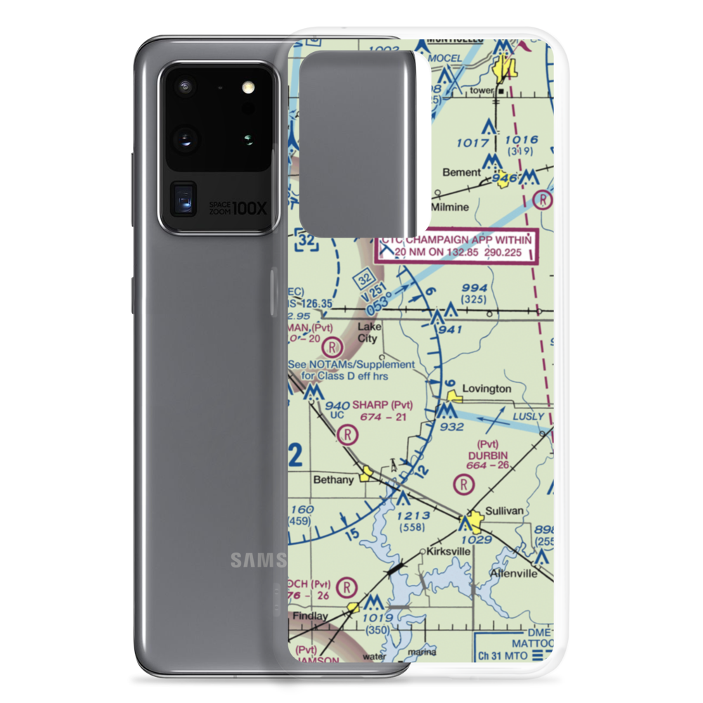 Dawson Farms Airport (0IS4) VFR Sectional Samsung Case Samsung Galaxy S20 Ultra model shown