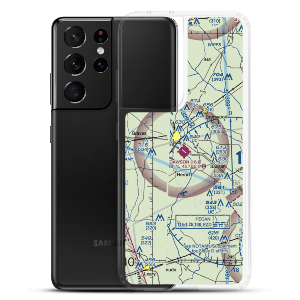 Dawson Municipal Airport (16J) VFR Sectional Samsung Case Samsung Galaxy S21 Ultra model shown