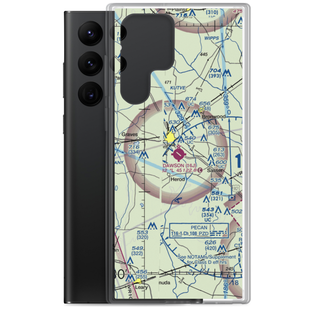 Dawson Municipal Airport (16J) VFR Sectional Samsung Case Samsung Galaxy S22 Ultra model shown
