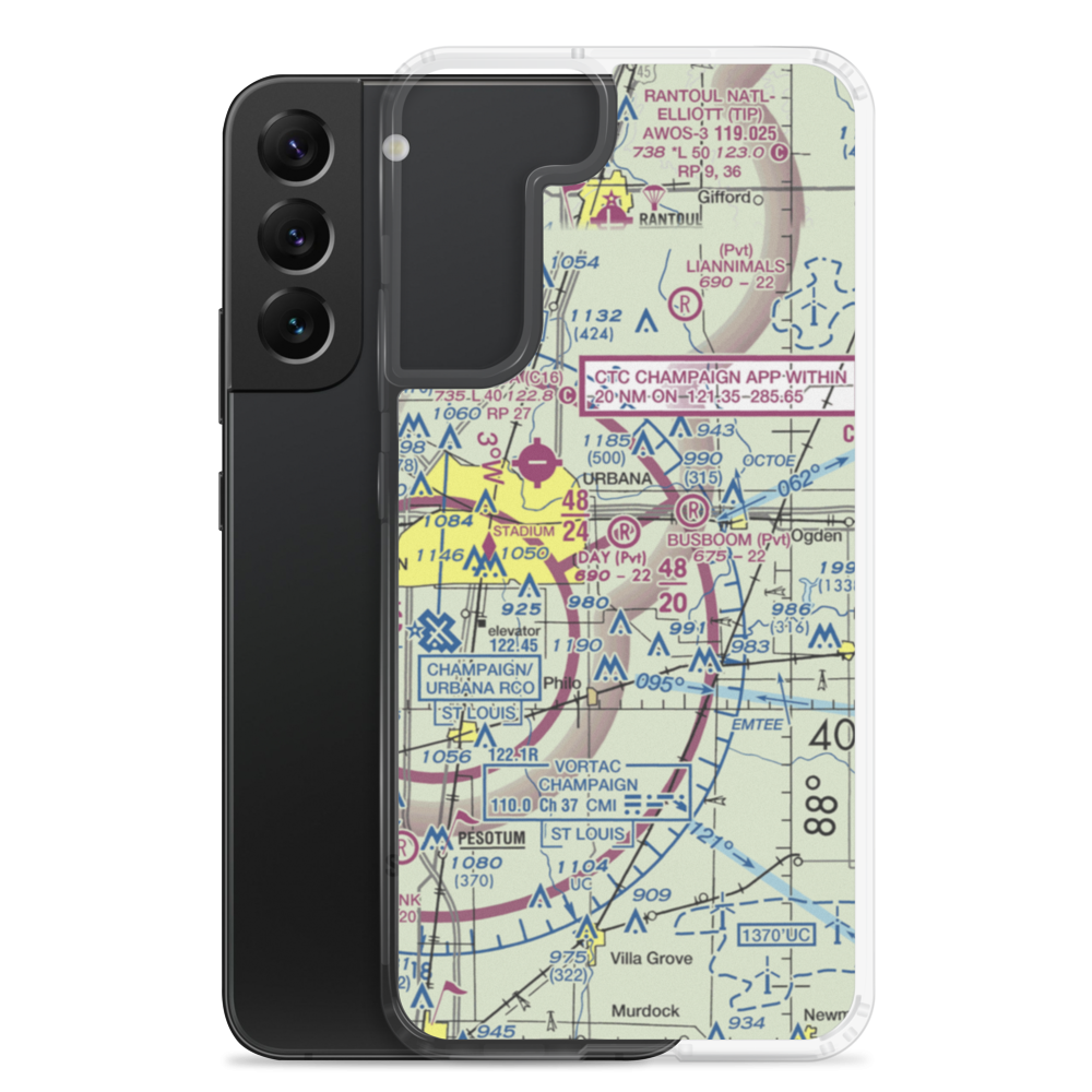 Day Aero-Place Airport (6IS0) VFR Sectional Samsung Case Samsung Galaxy S22 Plus model shown