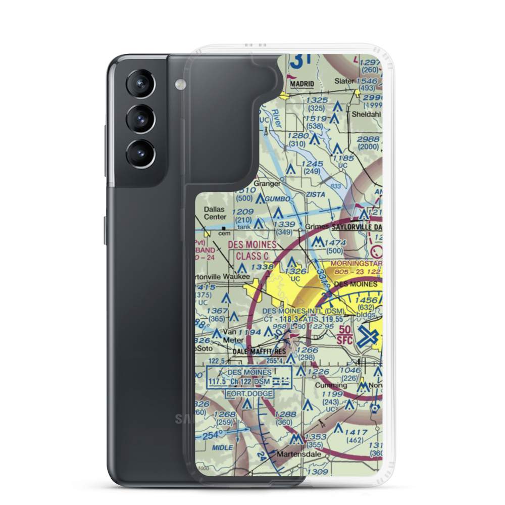 Day Field (IA47) VFR Sectional Samsung Case Samsung Galaxy S21 model shown
