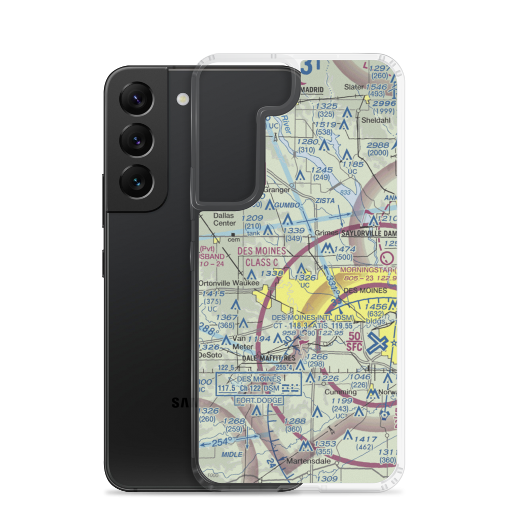 Day Field (IA47) VFR Sectional Samsung Case Samsung Galaxy S22 model shown