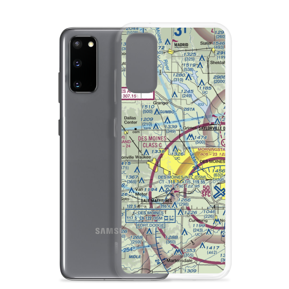 Day Field (IA47) VFR Sectional Samsung Case Samsung Galaxy S20 model shown