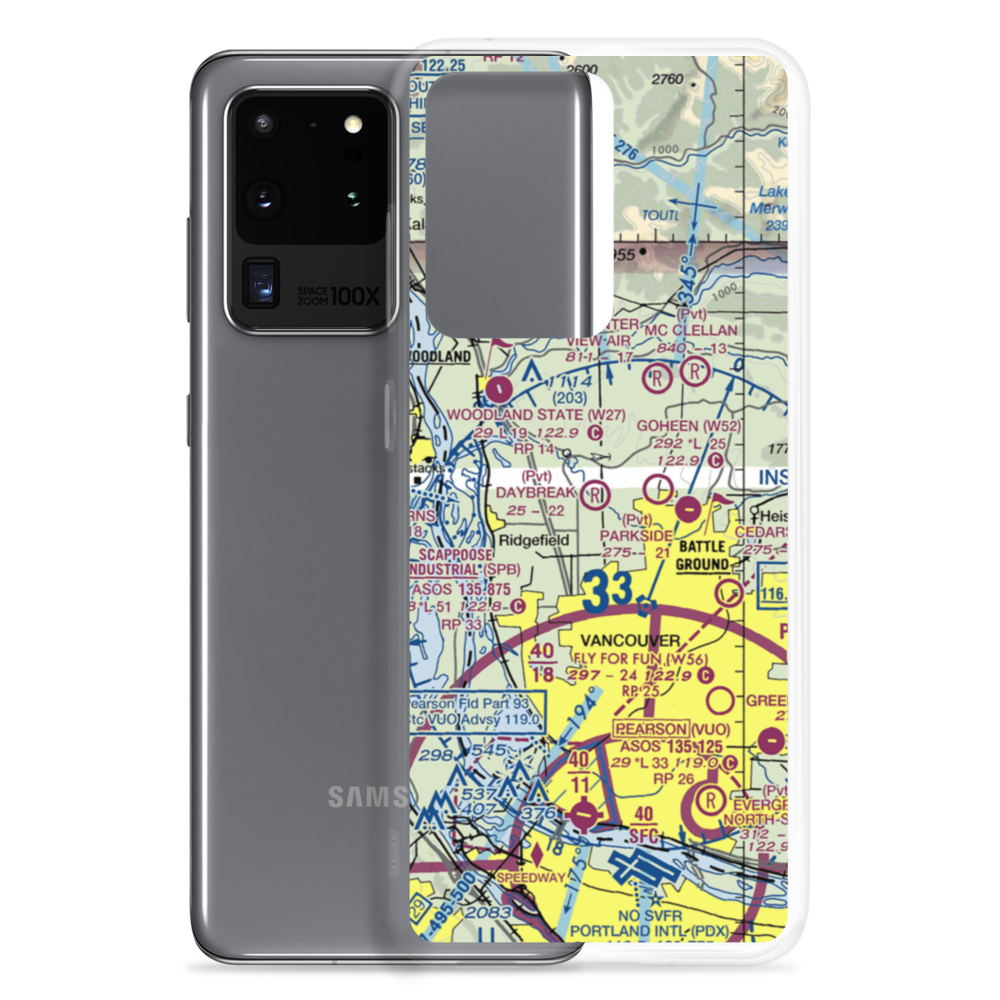 Daybreak Airport (WA46) VFR Sectional Samsung Case Samsung Galaxy S20 Ultra model shown