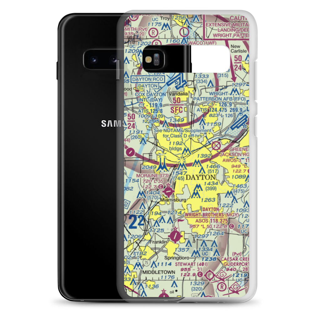 Dayton Transportation Center Heliport (5D7) VFR Sectional Samsung Case Samsung Galaxy S10+ model shown