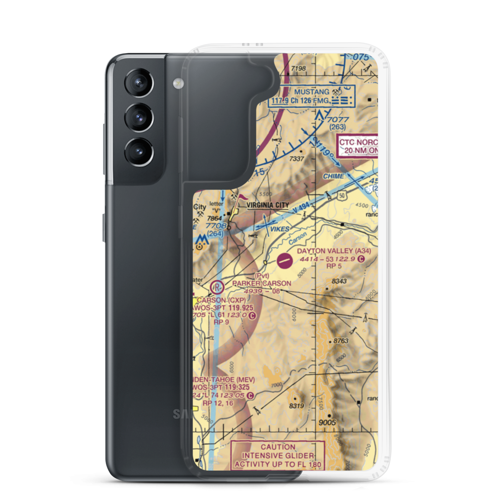 Dayton Valley Airpark (A34) VFR Sectional Samsung Case Samsung Galaxy S21 model shown