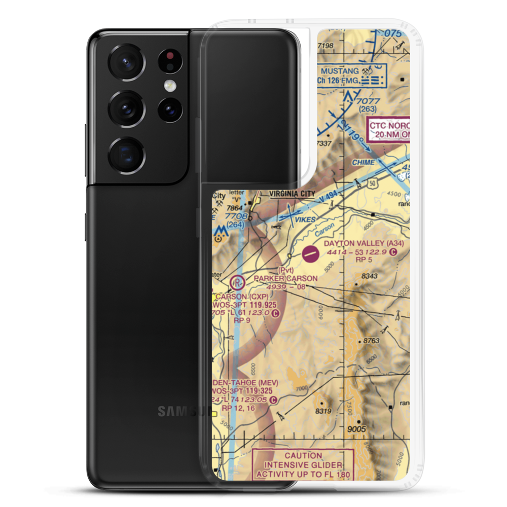 Dayton Valley Airpark (A34) VFR Sectional Samsung Case Samsung Galaxy S21 Ultra model shown