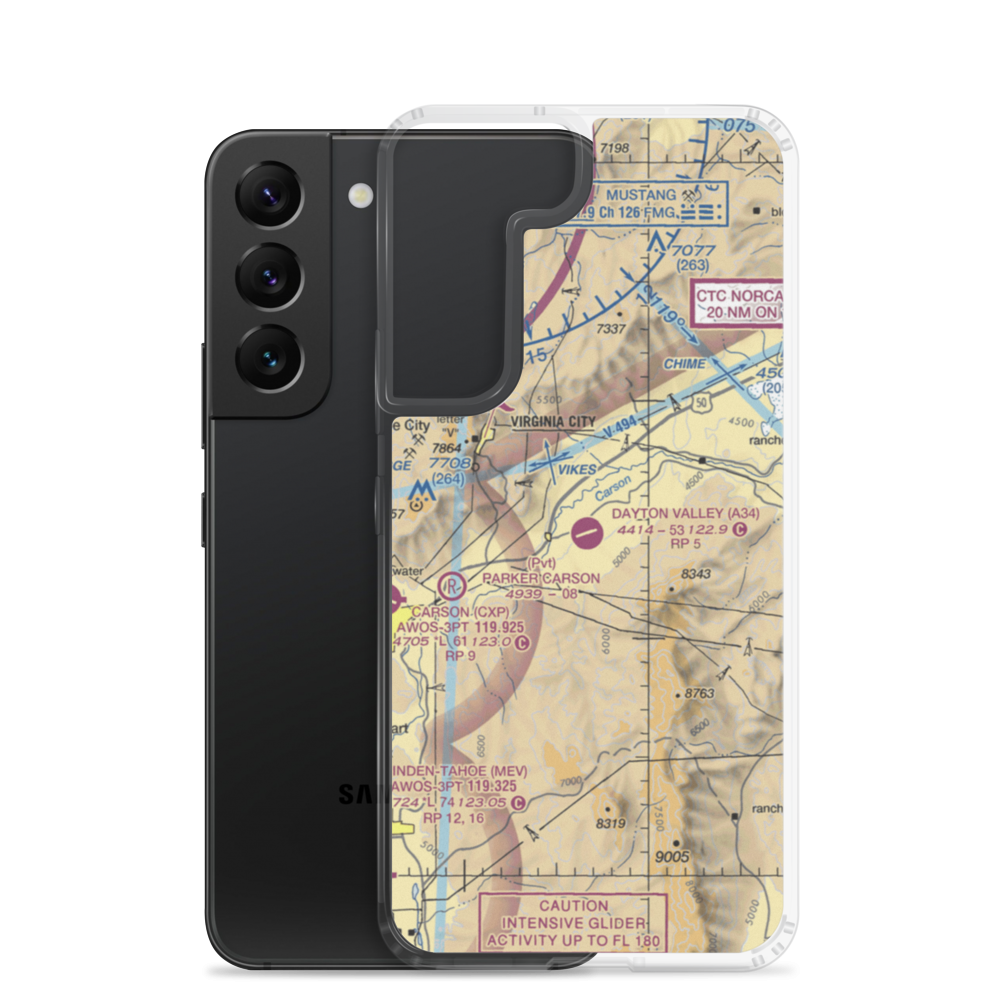 Dayton Valley Airpark (A34) VFR Sectional Samsung Case Samsung Galaxy S22 model shown