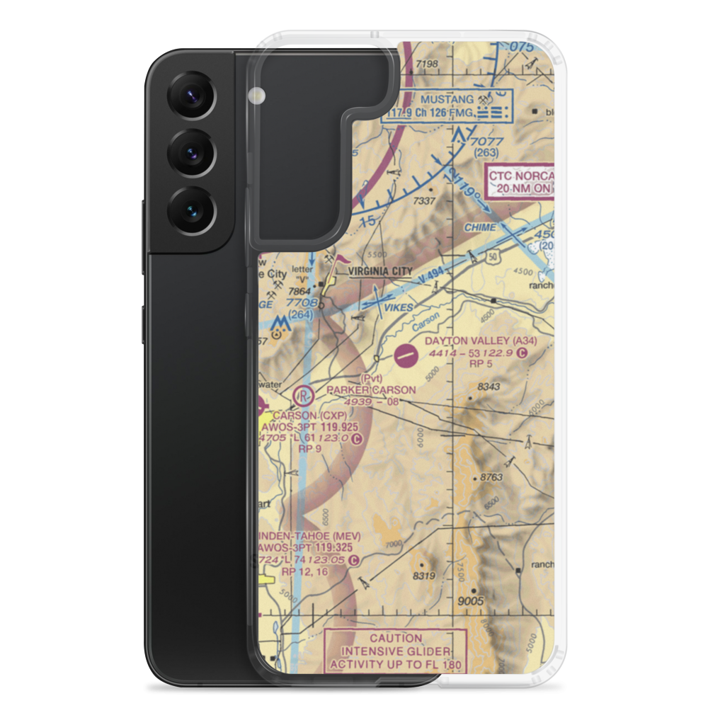 Dayton Valley Airpark (A34) VFR Sectional Samsung Case Samsung Galaxy S22 Plus model shown