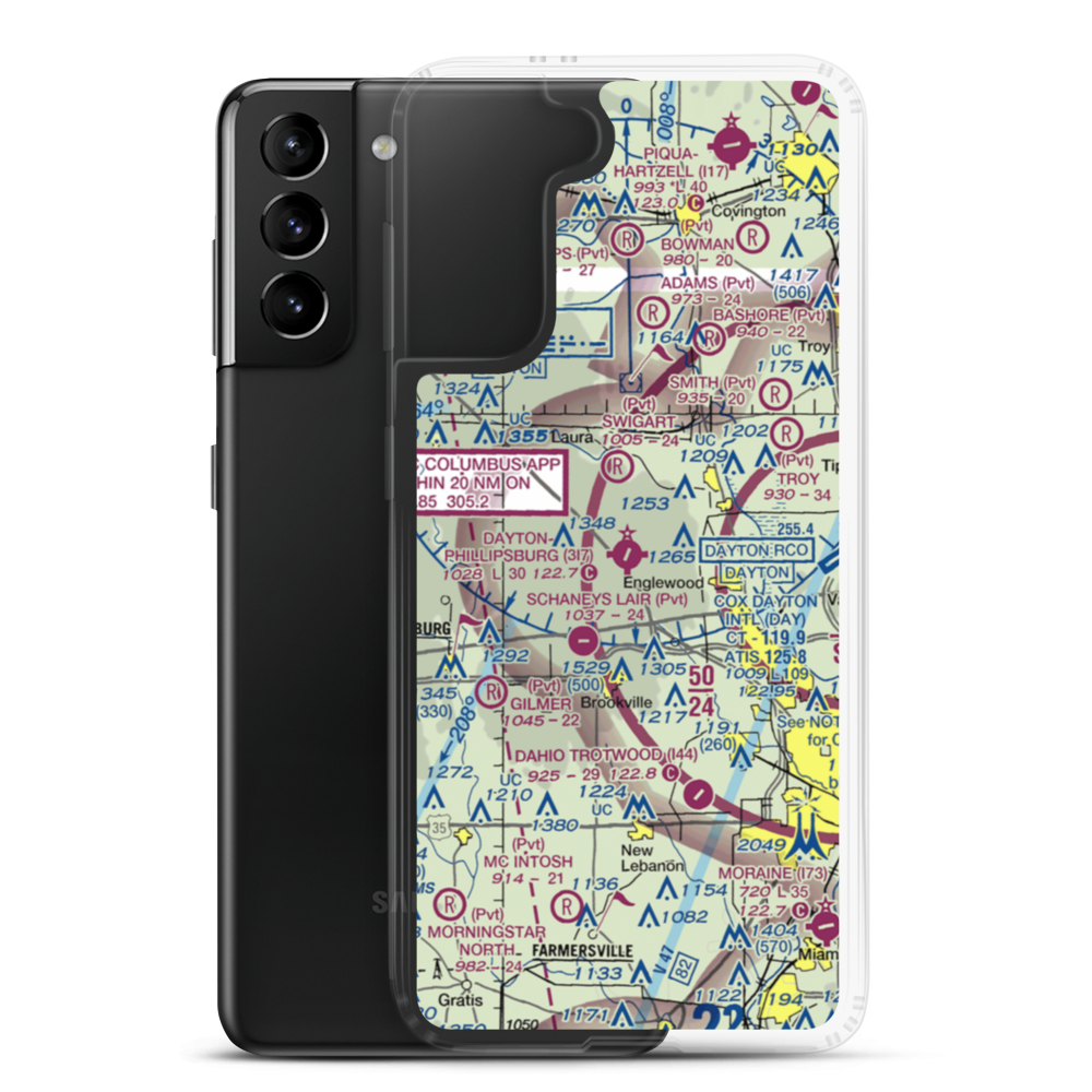 Dayton-Phillipsburg Airport (3I7) VFR Sectional Samsung Case Samsung Galaxy S21 Plus model shown
