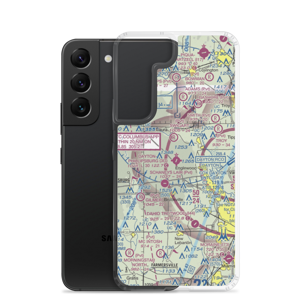 Dayton-Phillipsburg Airport (3I7) VFR Sectional Samsung Case Samsung Galaxy S22 model shown