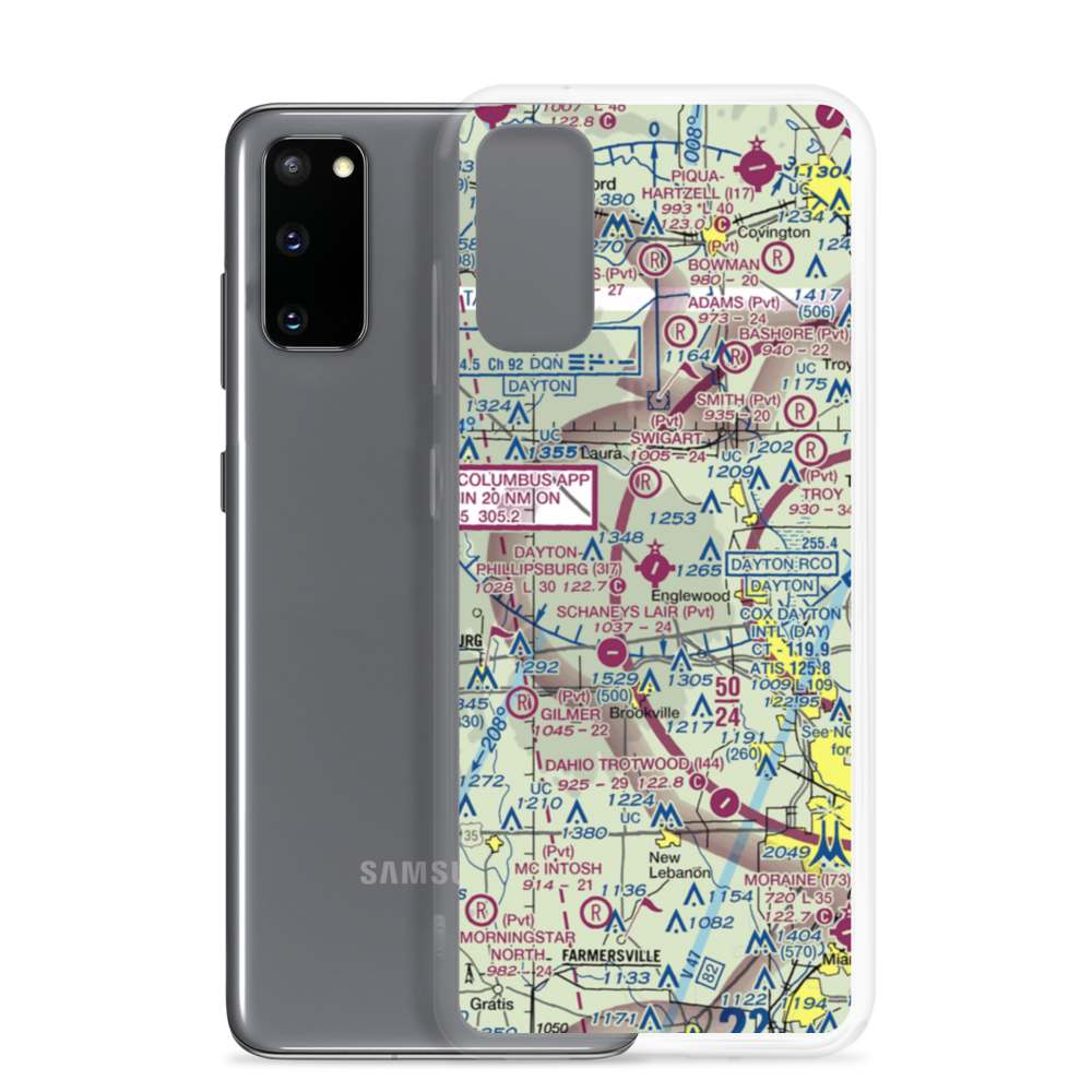 Dayton-Phillipsburg Airport (3I7) VFR Sectional Samsung Case Samsung Galaxy S20 model shown
