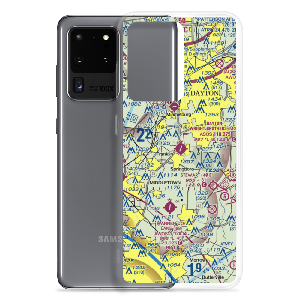 Dayton-Wright Brothers Airport (MGY) VFR Sectional Samsung Case Samsung Galaxy S20 Ultra model shown