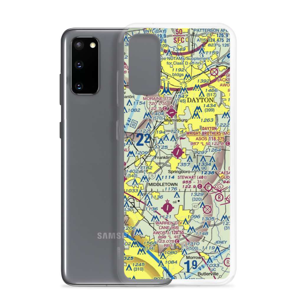 Dayton-Wright Brothers Airport (MGY) VFR Sectional Samsung Case Samsung Galaxy S20 model shown