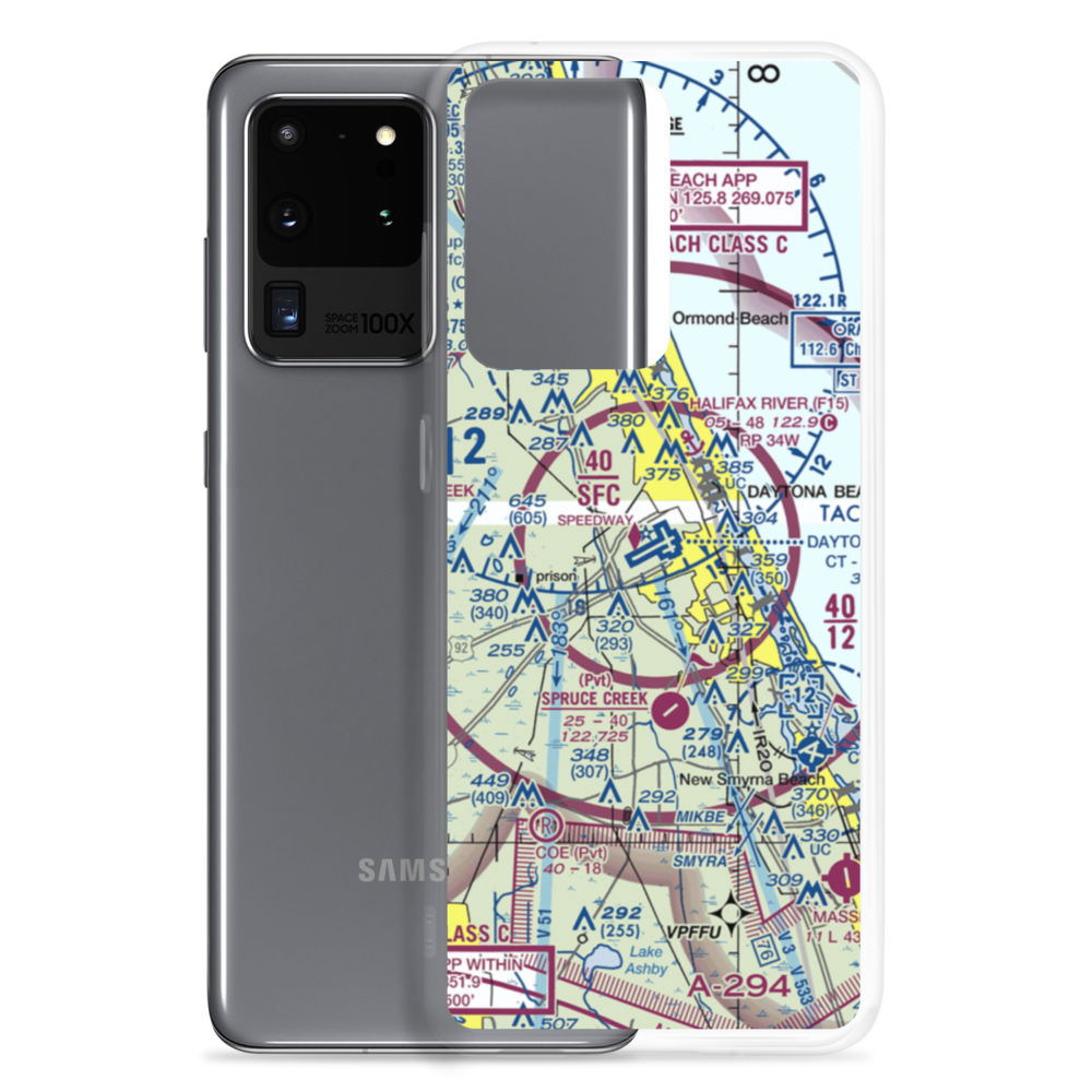Daytona Beach International Airport (DAB) VFR Sectional Samsung Case Samsung Galaxy S20 Ultra model shown
