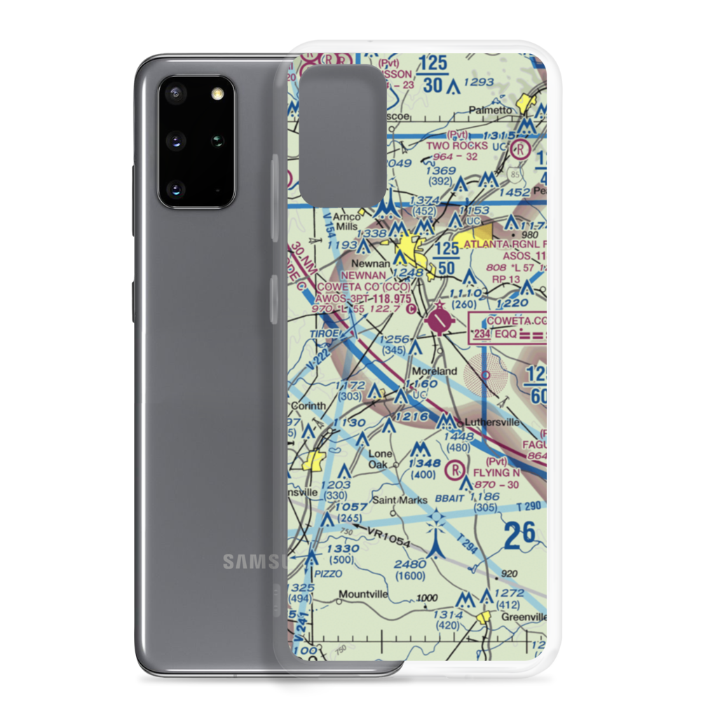 Dbaks Airport (91GA) VFR Sectional Samsung Case Samsung Galaxy S20 Plus model shown