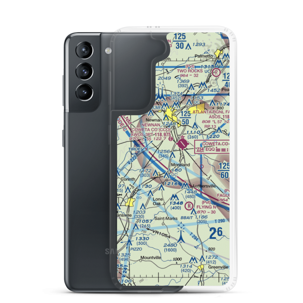 Dbaks Airport (91GA) VFR Sectional Samsung Case Samsung Galaxy S21 model shown