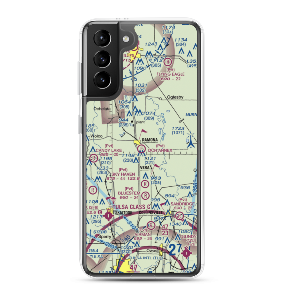 DCH Annex Ultralight Flightpark (5OK6) VFR Sectional Samsung Case Samsung Galaxy S21 Plus model shown