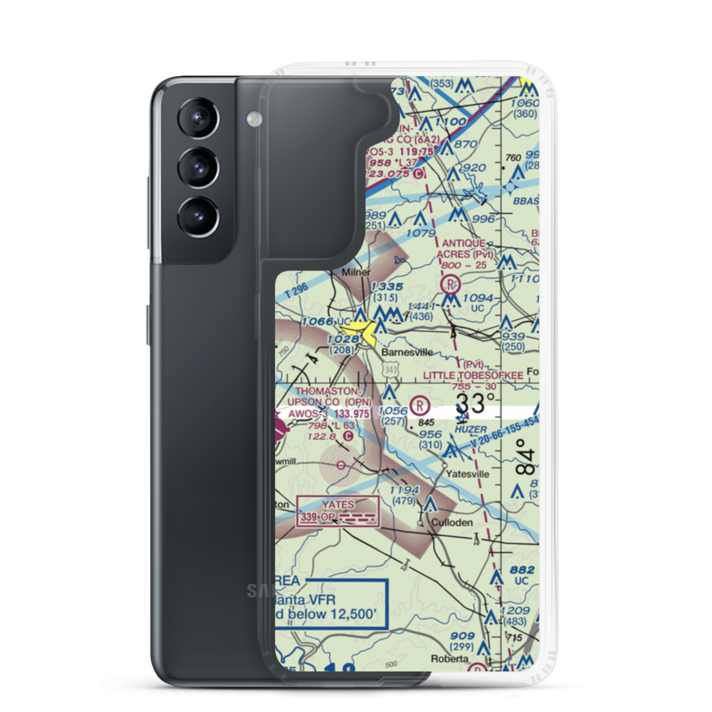 De De Airport (1GA6) VFR Sectional Samsung Case Samsung Galaxy S21 model shown