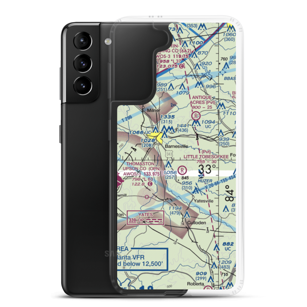 De De Airport (1GA6) VFR Sectional Samsung Case Samsung Galaxy S21 Plus model shown