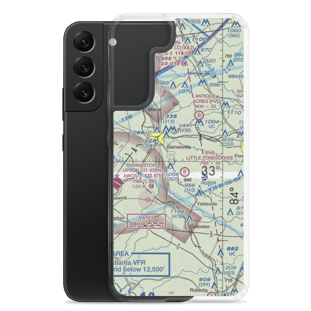 De De Airport (1GA6) VFR Sectional Samsung Case Samsung Galaxy S22 Plus model shown