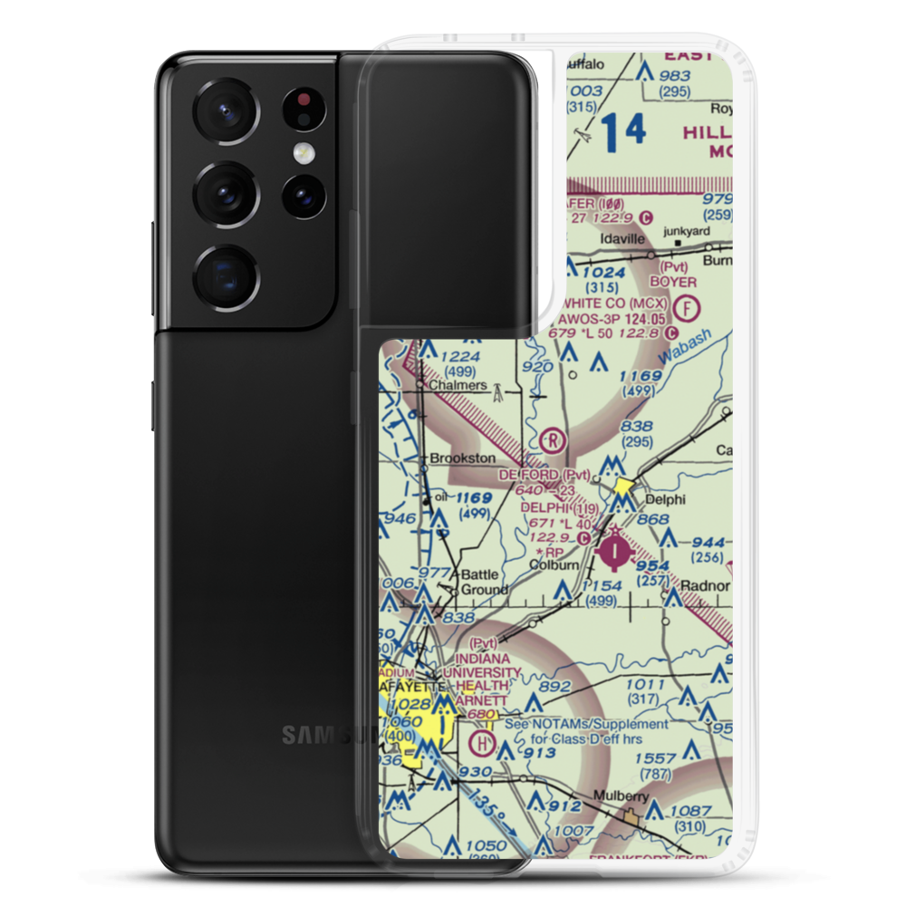 De Ford Airport (4II0) VFR Sectional Samsung Case Samsung Galaxy S21 Ultra model shown
