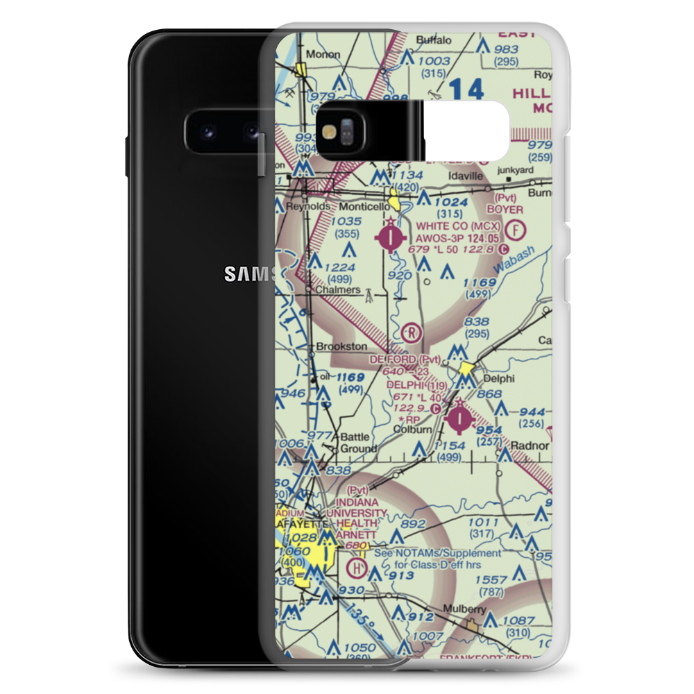 De Ford Airport (4II0) VFR Sectional Samsung Case Samsung Galaxy S10+ model shown
