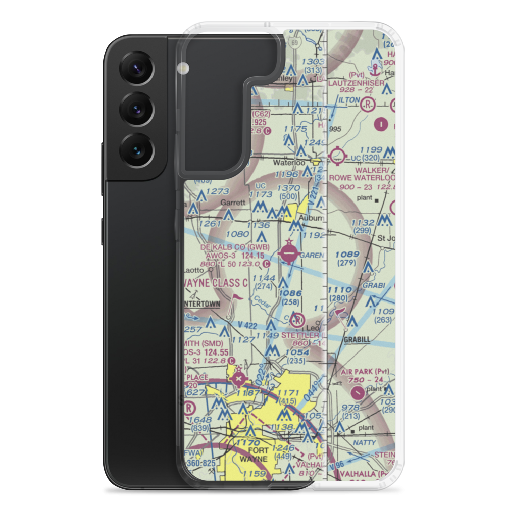 De Kalb County Airport (GWB) VFR Sectional Samsung Case Samsung Galaxy S22 Plus model shown