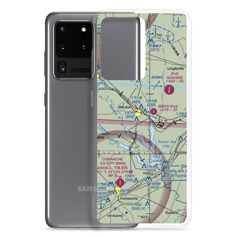 De Leon Municipal Airport (04F) VFR Sectional Samsung Case Samsung Galaxy S20 Ultra model shown