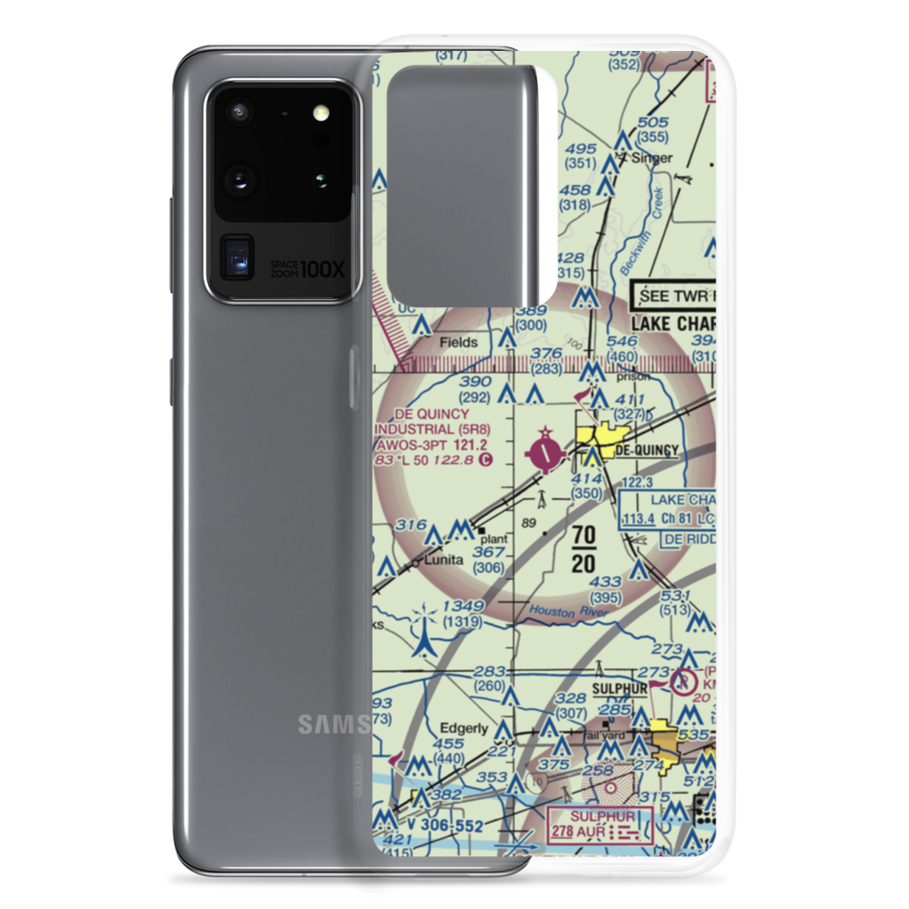 De Quincy Industrial Airpark (5R8) VFR Sectional Samsung Case Samsung Galaxy S20 Ultra model shown