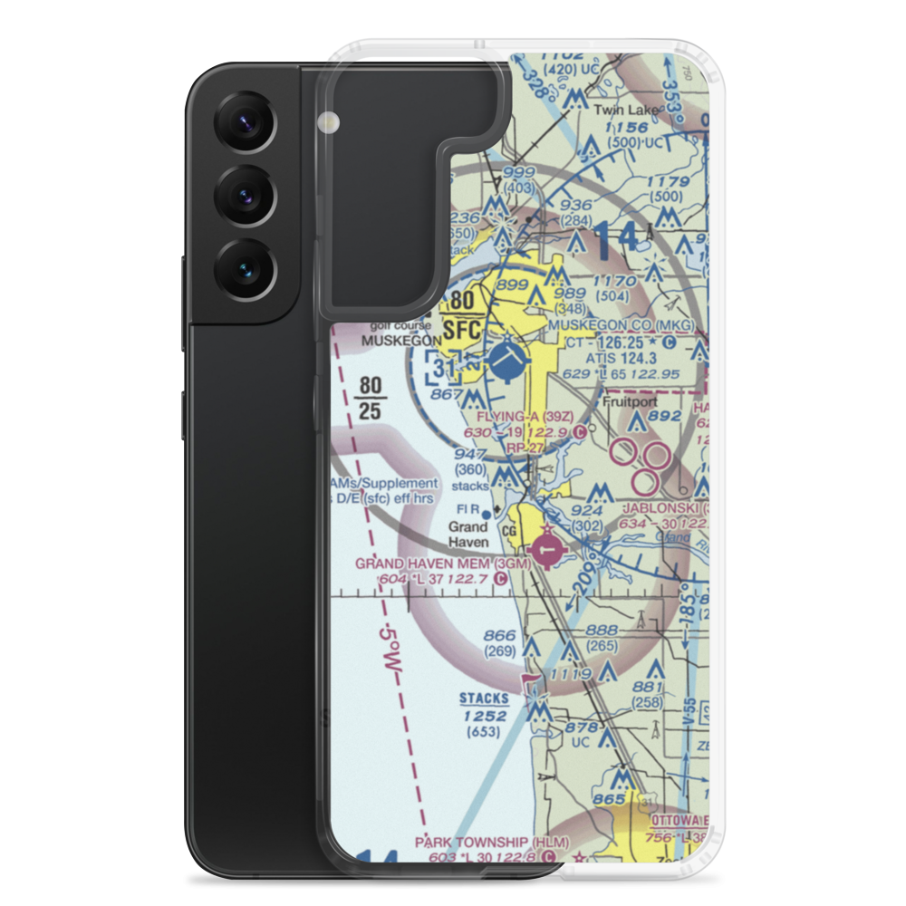 De Witt Property Airport (34MI) VFR Sectional Samsung Case Samsung Galaxy S22 Plus model shown