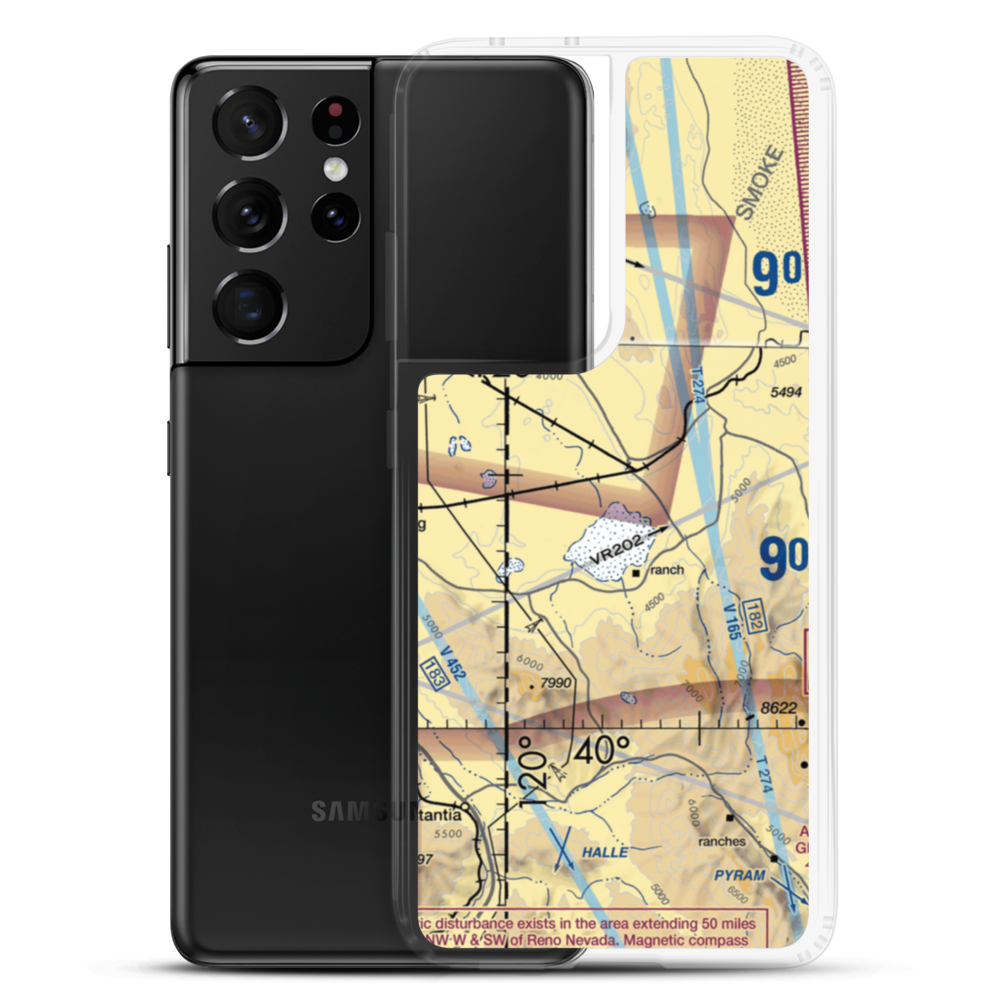 Dead Cow Lakebed Airstrip (HSFIDCL) VFR Sectional Samsung Case Samsung Galaxy S21 Ultra model shown