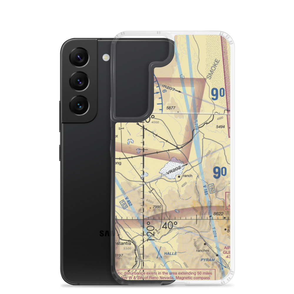 Dead Cow Lakebed Airstrip (HSFIDCL) VFR Sectional Samsung Case Samsung Galaxy S22 model shown