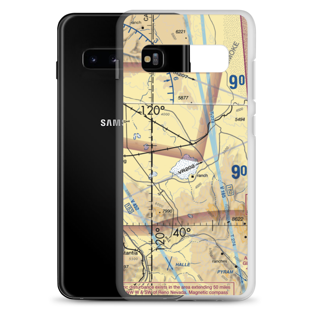 Dead Cow Lakebed Airstrip (HSFIDCL) VFR Sectional Samsung Case Samsung Galaxy S10+ model shown