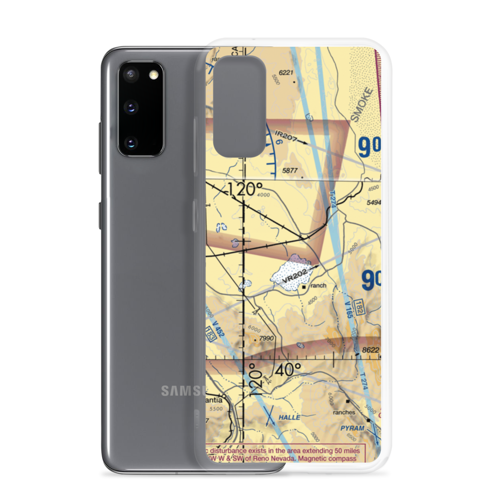 Dead Cow Lakebed Airstrip (HSFIDCL) VFR Sectional Samsung Case Samsung Galaxy S20 model shown