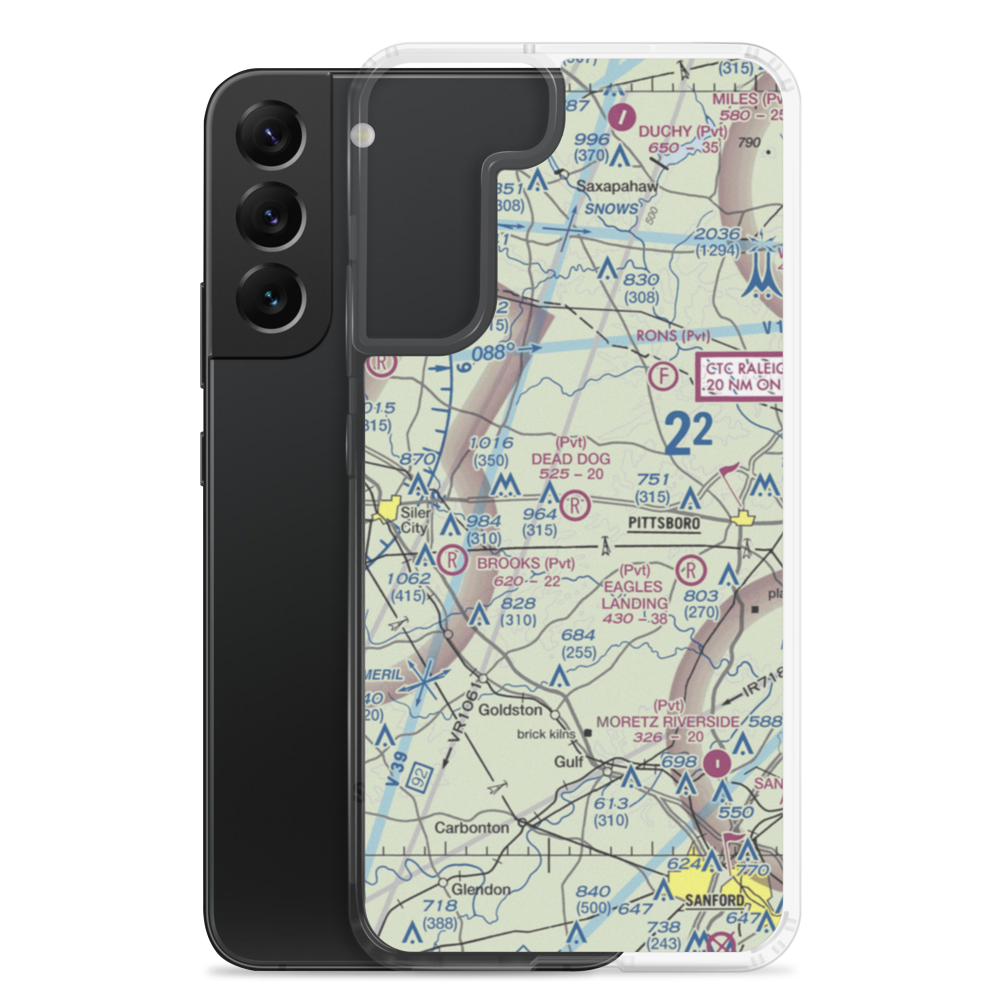 Dead Dog Airport (8NC4) VFR Sectional Samsung Case Samsung Galaxy S22 Plus model shown