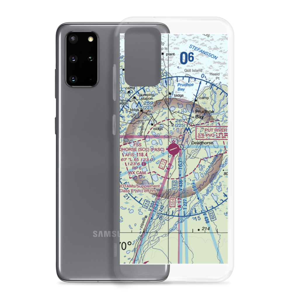 Deadhorse Airport (SCC) VFR Sectional Samsung Case Samsung Galaxy S20 Plus model shown