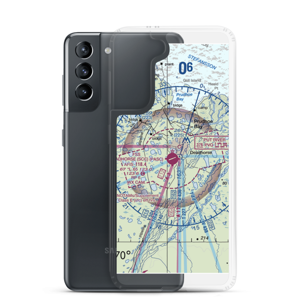 Deadhorse Airport (SCC) VFR Sectional Samsung Case Samsung Galaxy S21 model shown