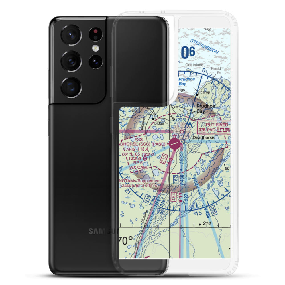 Deadhorse Airport (SCC) VFR Sectional Samsung Case Samsung Galaxy S21 Ultra model shown