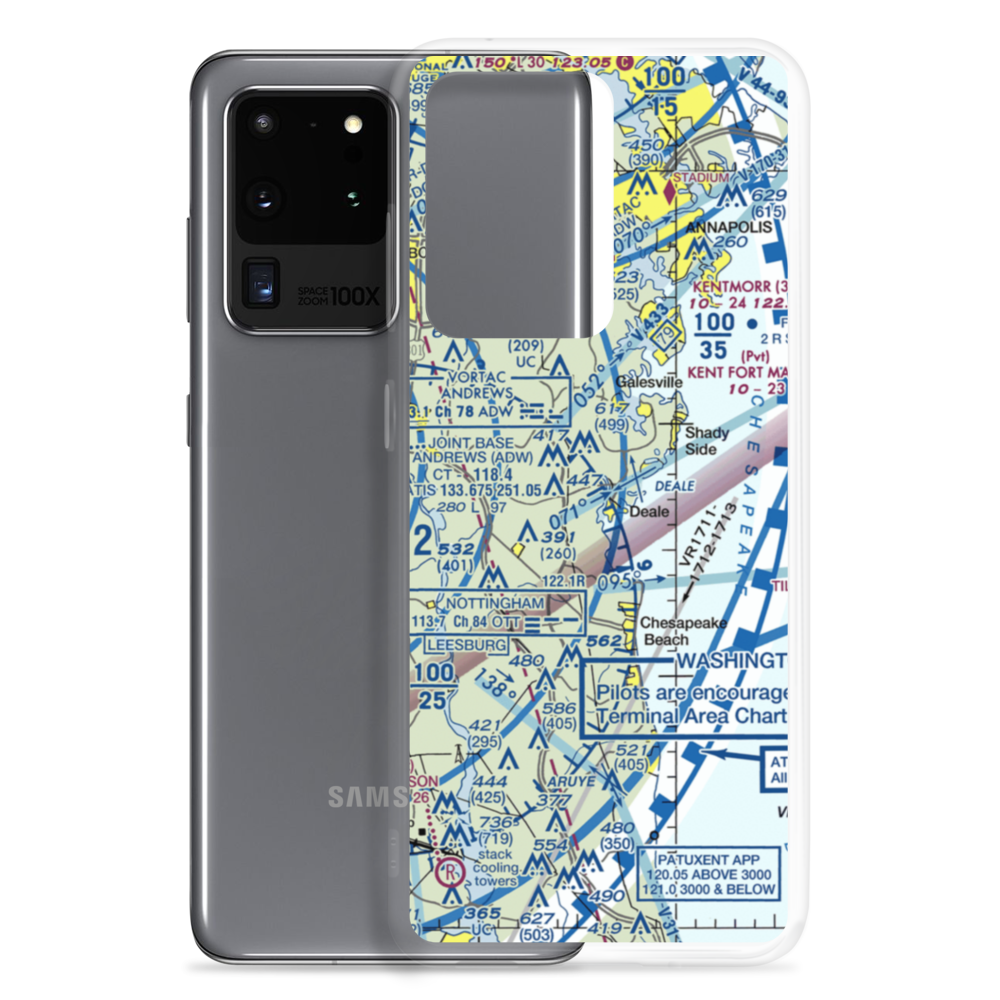 Deale Airport (MD22) VFR Sectional Samsung Case Samsung Galaxy S20 Ultra model shown