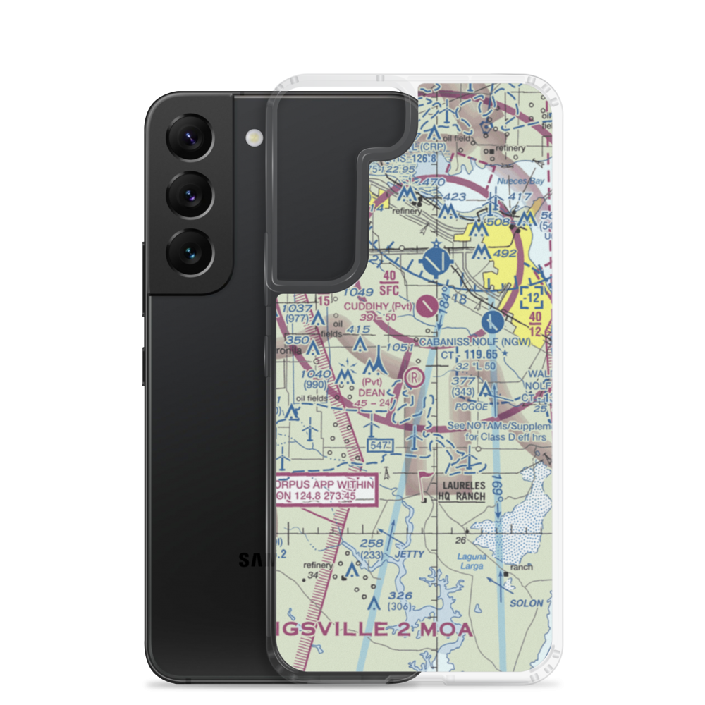 Dean Airport (69TA) VFR Sectional Samsung Case Samsung Galaxy S22 model shown