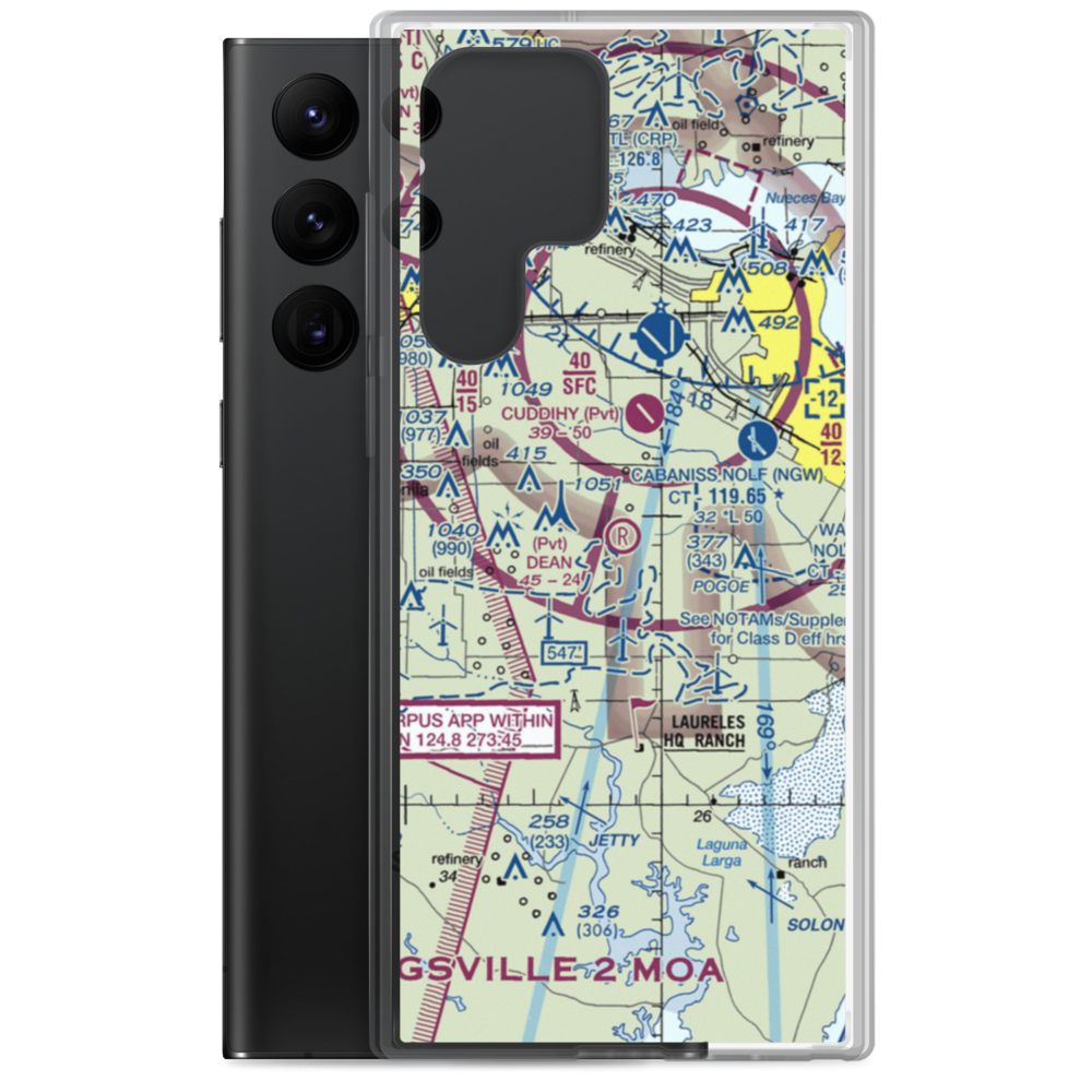 Dean Airport (69TA) VFR Sectional Samsung Case Samsung Galaxy S22 Ultra model shown