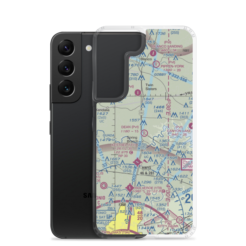 Dean Ranch Airport (14TA) VFR Sectional Samsung Case Samsung Galaxy S22 model shown