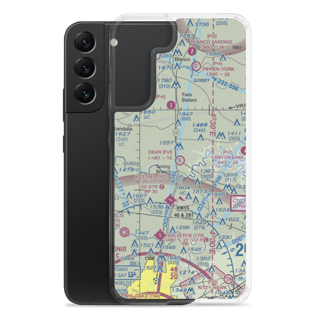 Dean Ranch Airport (14TA) VFR Sectional Samsung Case Samsung Galaxy S22 Plus model shown