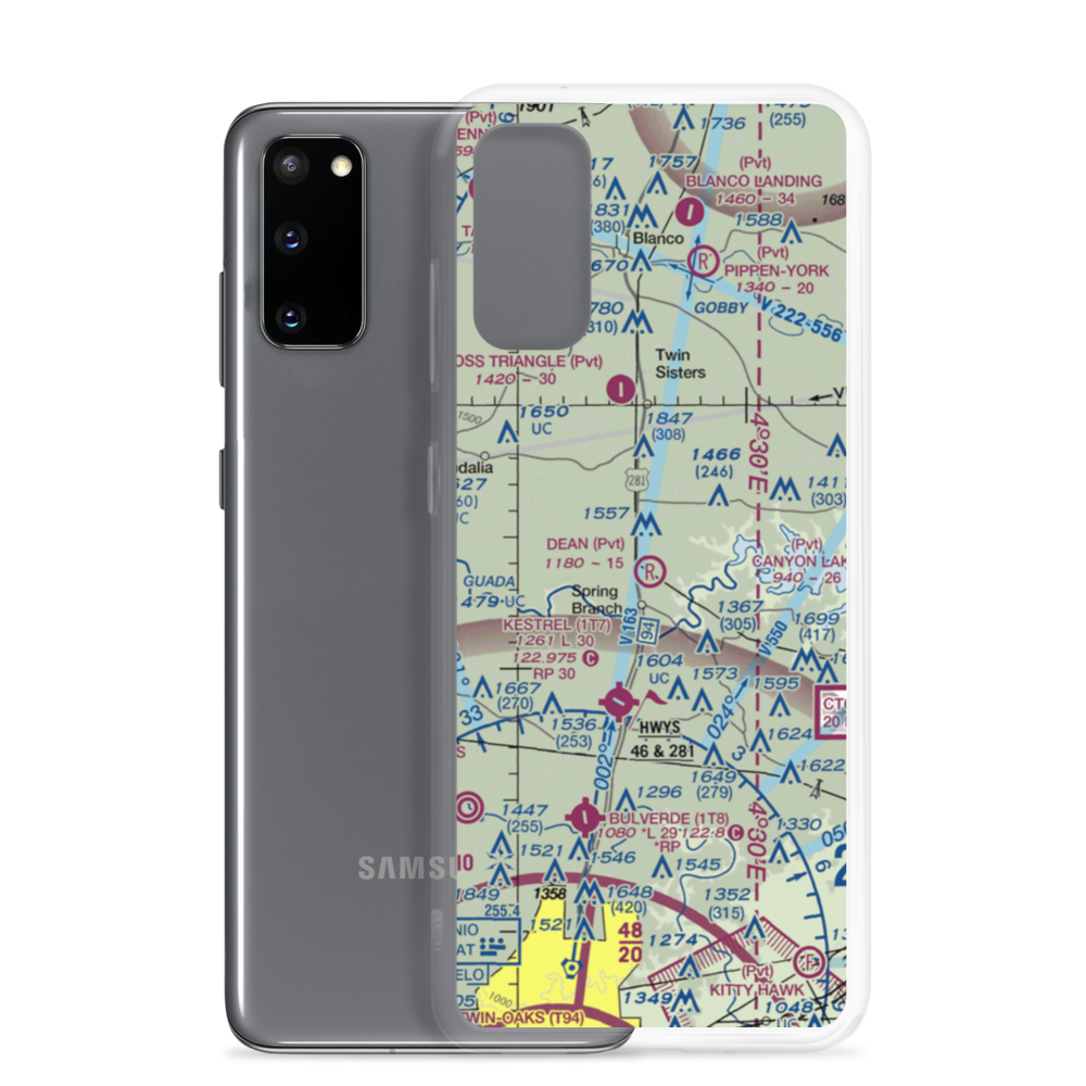 Dean Ranch Airport (14TA) VFR Sectional Samsung Case Samsung Galaxy S20 model shown