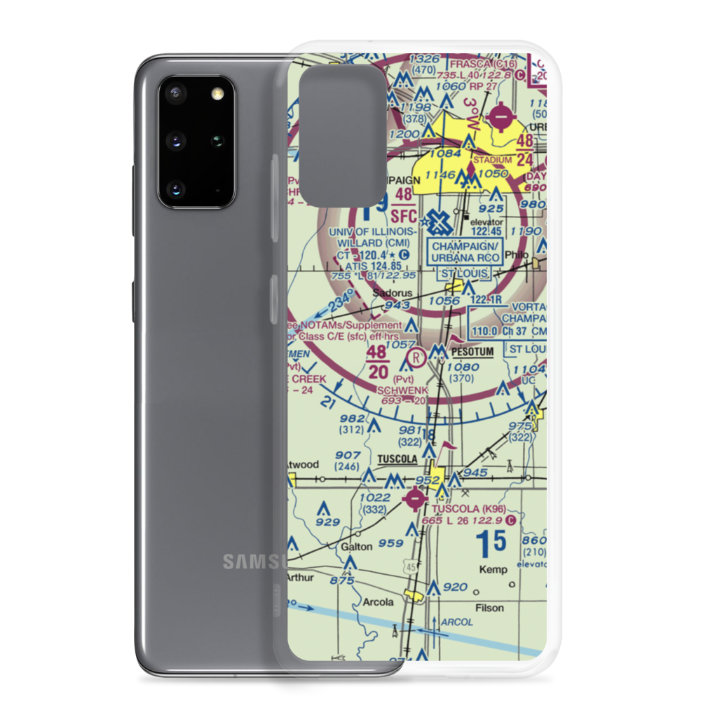 Dean Schwenk RLA Airport (89IL) VFR Sectional Samsung Case Samsung Galaxy S20 Plus model shown
