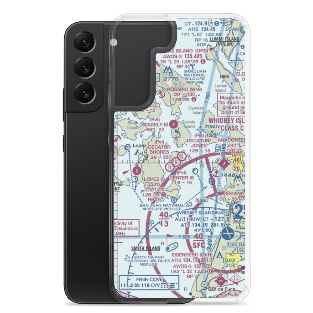 Decatur /Jones/ Airport (WA18) VFR Sectional Samsung Case Samsung Galaxy S22 Plus model shown