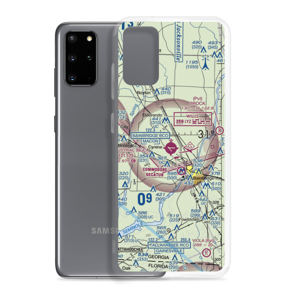 Decatur County Industrial Air Park (BGE) VFR Sectional Samsung Case Samsung Galaxy S20 Plus model shown