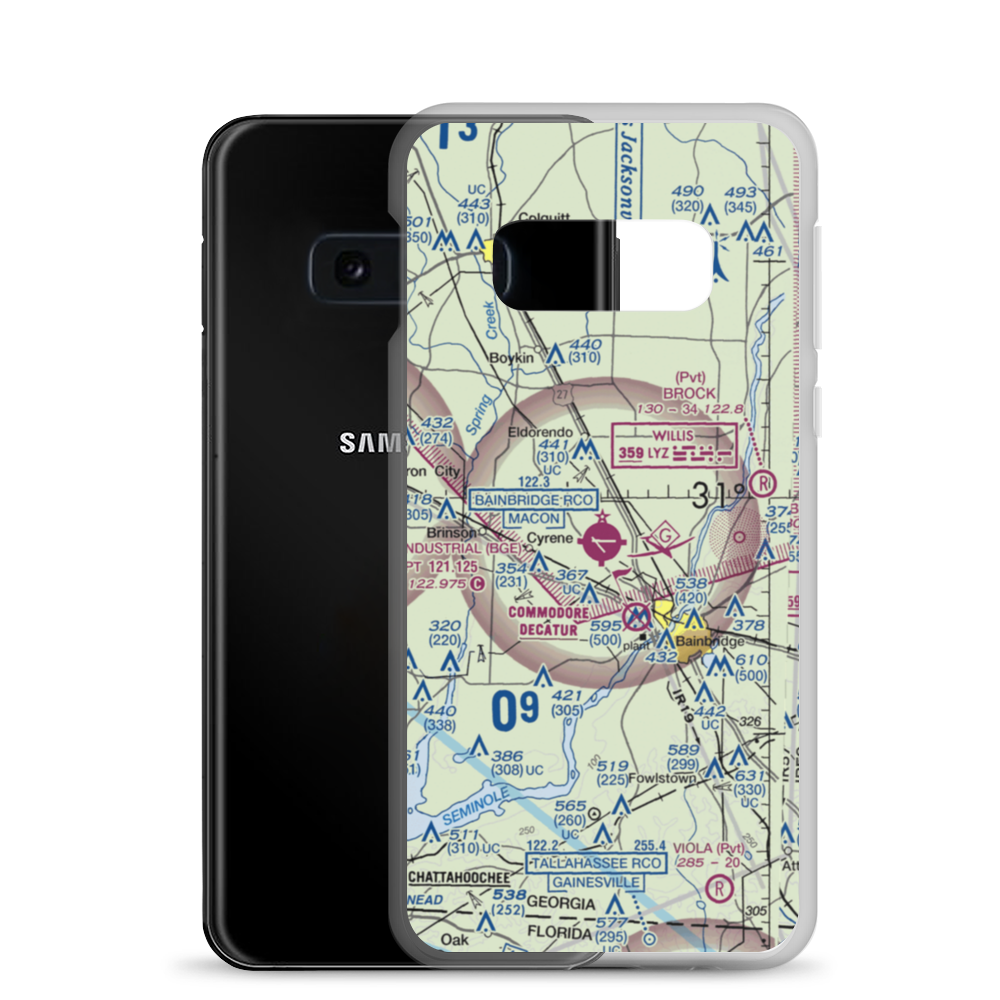 Decatur County Industrial Air Park (BGE) VFR Sectional Samsung Case Samsung Galaxy S10e model shown