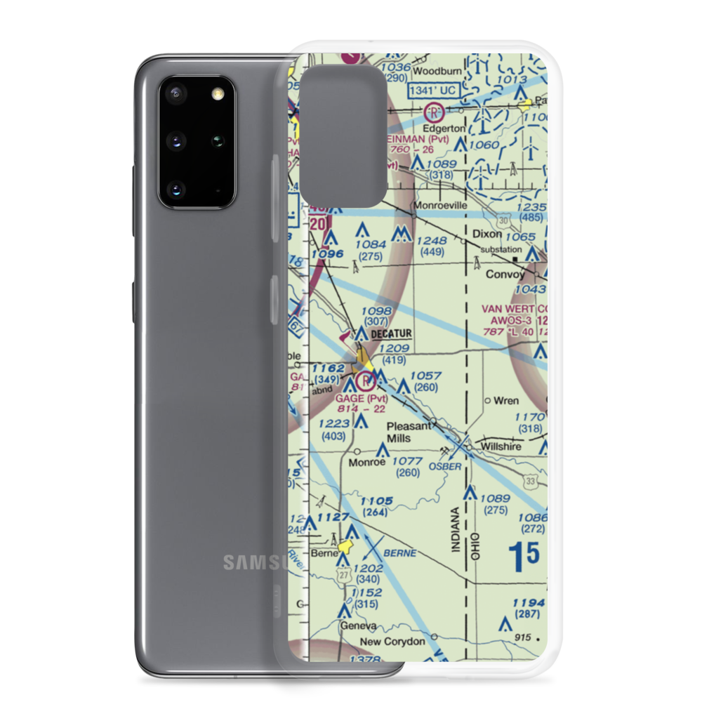Decatur HI-Way Airfield (DCR) VFR Sectional Samsung Case Samsung Galaxy S20 Plus model shown